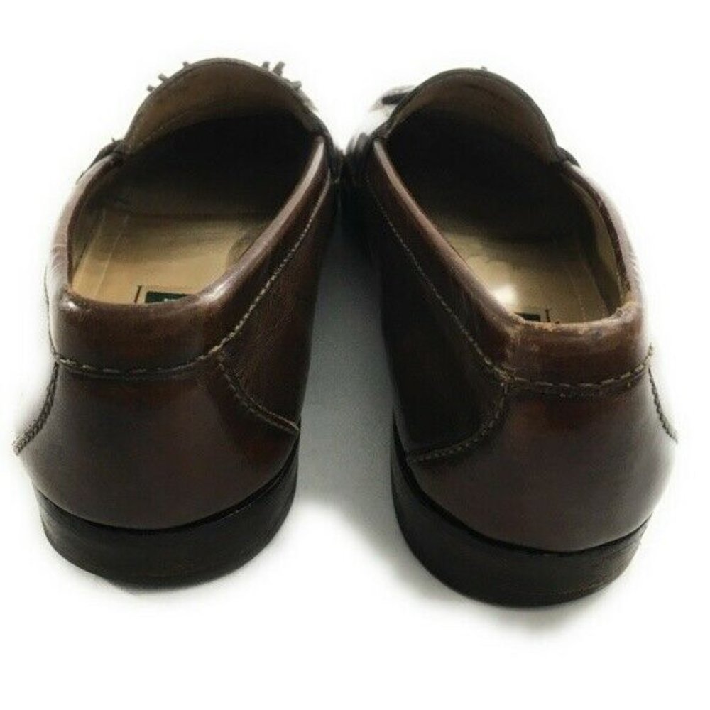 (SOLD) Cole Haan Mens Brown Leather Loafer Shoes - Picture 6 of 7
